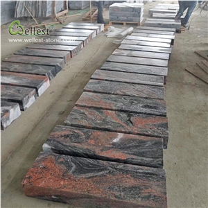 Red Black Mixed Color Kerb Stone