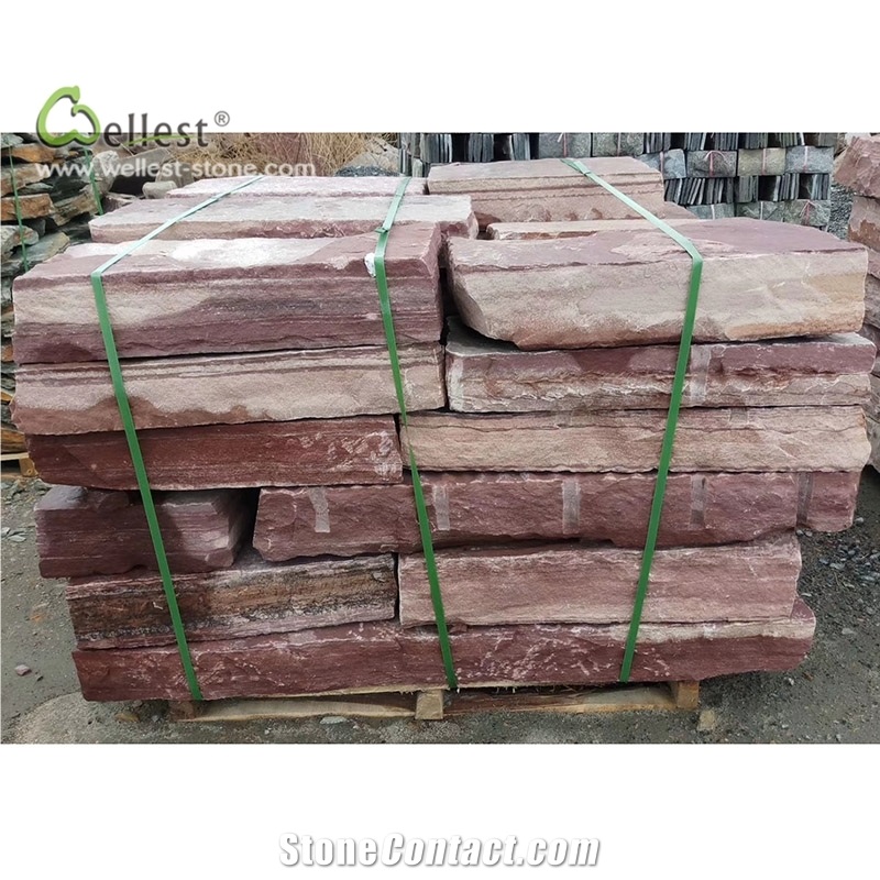 Rosy Brown Red Kerb Stone Curbstone