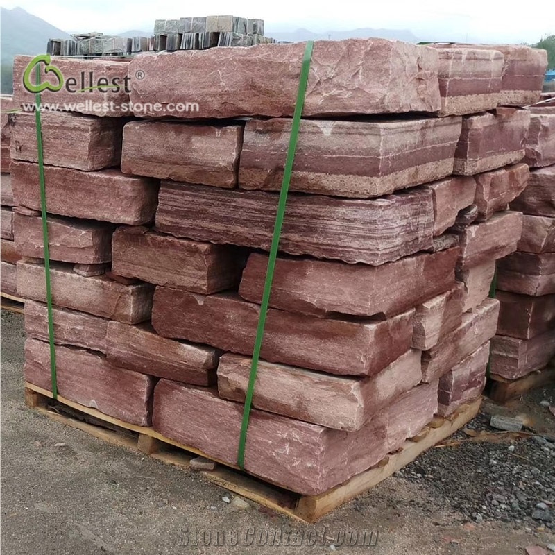 Rosy Brown Red Kerb Stone Curbstone