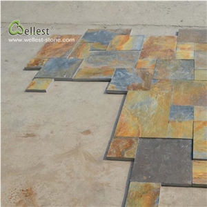 Rustic Brown French Pattern Paver Village Garden