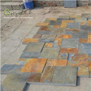 Rustic Brown French Pattern Paver Village Garden