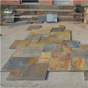 Rustic Brown French Pattern Paver Village Garden