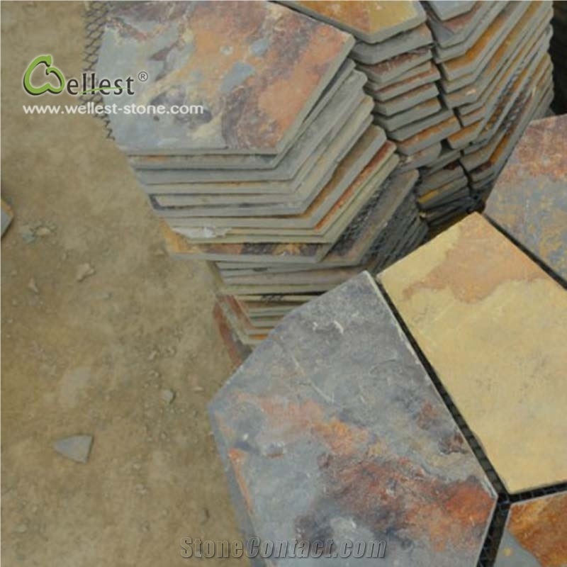 Rustic Meshed Random Crazy Flag Stone Slate St15
