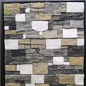 White Black Yellow Ledgestone Cultured Stone