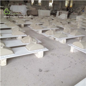 White Quartzite Vanity Tops Single Double Sink 310