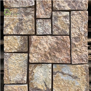 Yellow and Beige Loose Stone Brick Look