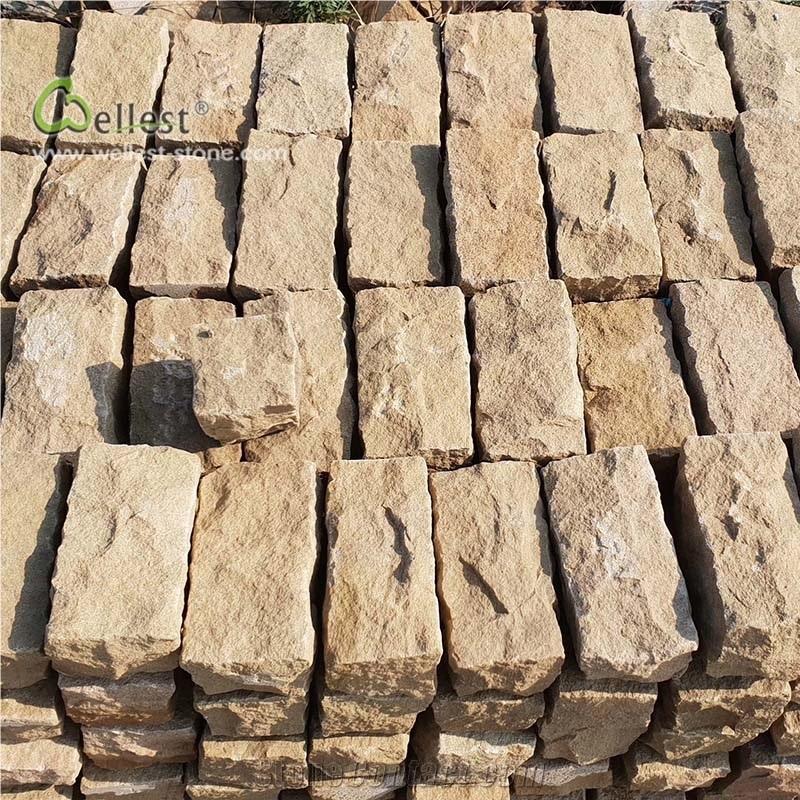 Yellow Beige Brick Look Paver Natural Split Cobble