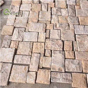 Yellow Beige Villa Garden Fence Wall Cladding