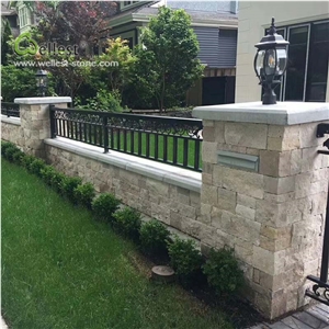 Yellow Beige Villa Garden Fence Wall Cladding