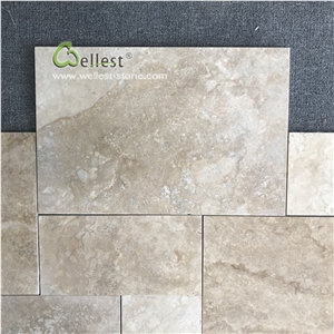Yellow Golden Travertine French Pattern Floor Tile