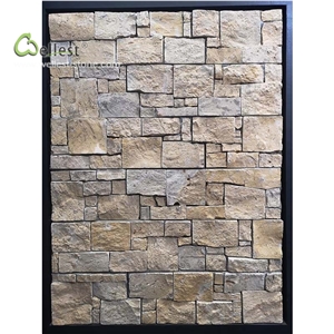 Yellow Ledgestone with Hole Texture Veneer