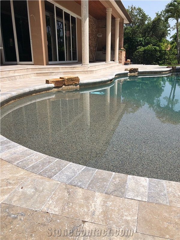 Kiara Silver Travertine Pool Deck Pavers