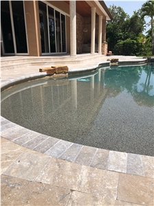 Kiara Silver Travertine Pool Deck Pavers