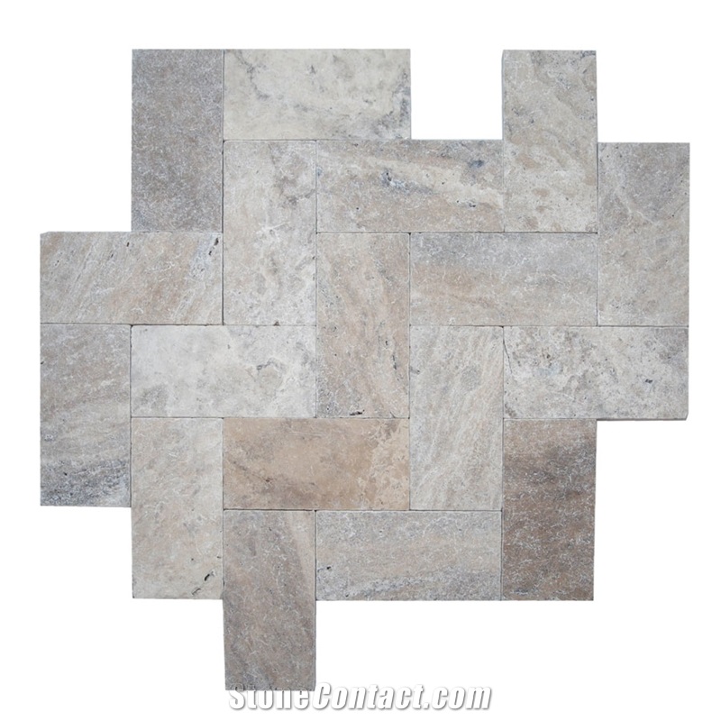 Kiara Silver Travertine Pool Deck Pavers