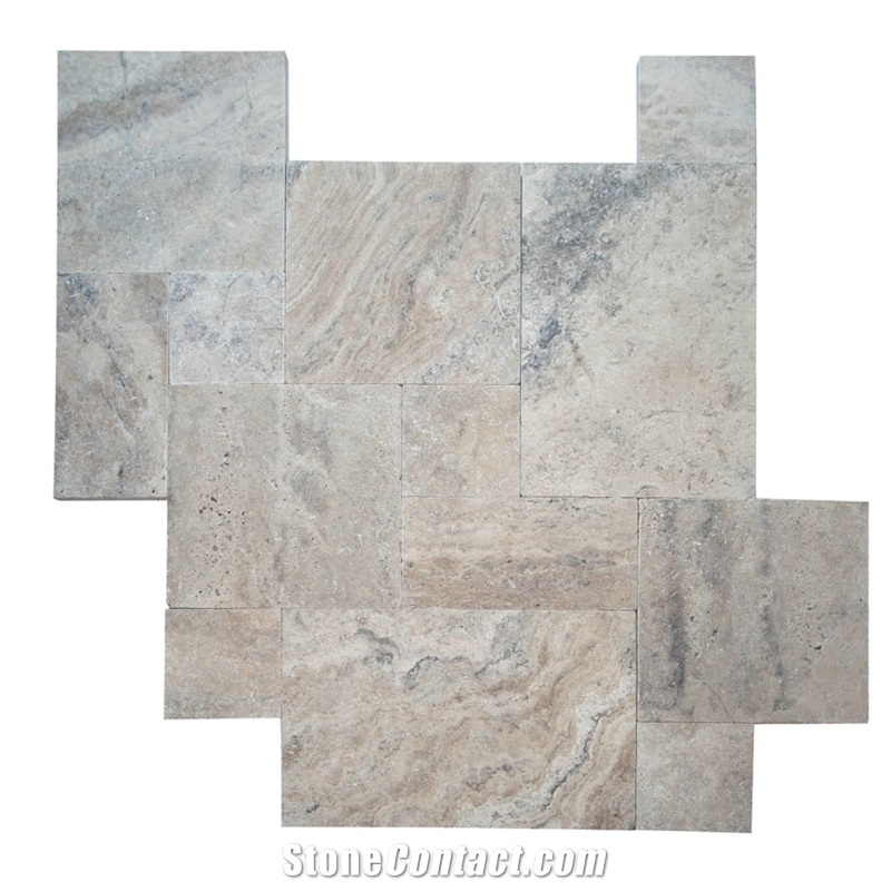 Kiara Silver Travertine Pool Deck Pavers