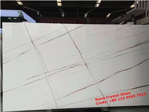 White Nano Crystal Glass Crystallized Slabs
