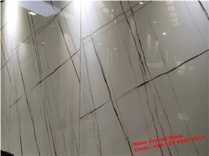 White Nano Crystal Glass Crystallized Slabs