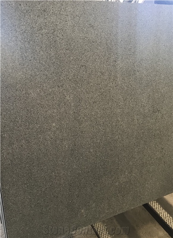 G654 Dark Grey Granite Flamed Tile,Sesame Black