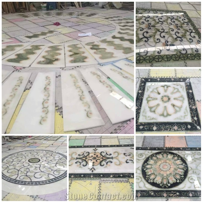 Marble Water Jet Medallion Tile,Stone Pattern
