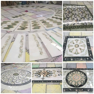 Marble Water Jet Medallion Tile,Stone Pattern