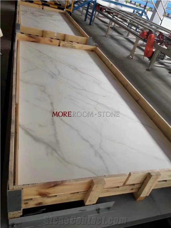 Bookmatch White Marble Look Porcelain Slab