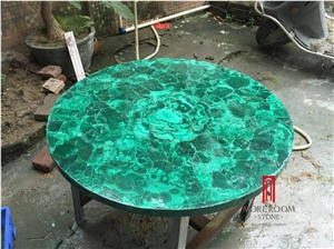 Green Malachite Price Dining Round Table Top