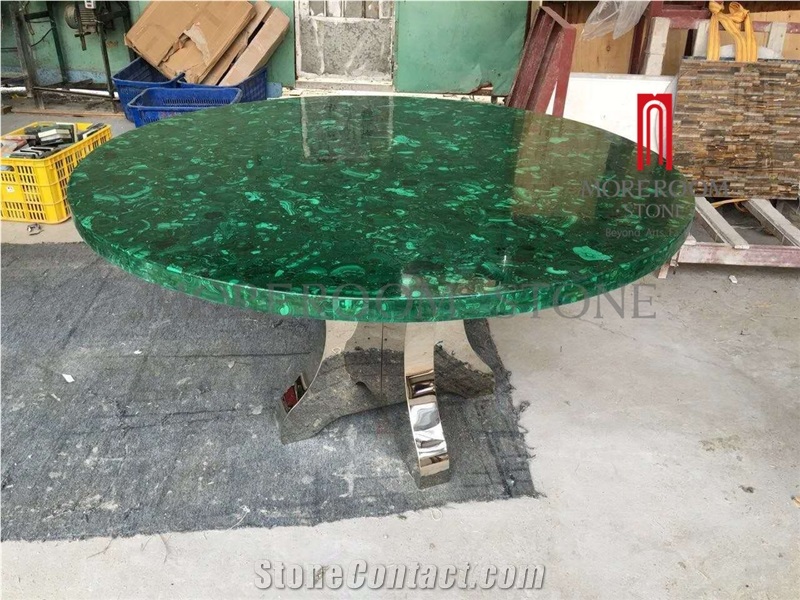 Green Malachite Price Dining Round Table Top