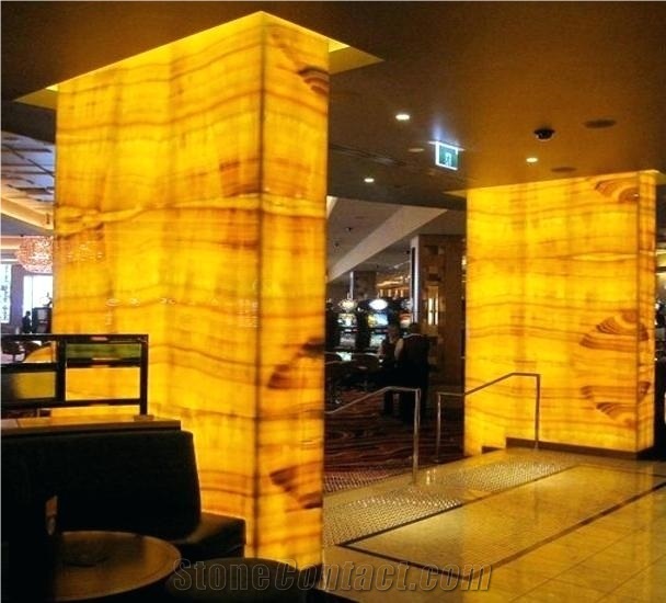 Natural Translucent Thin Onyx Stone Panel Backlit