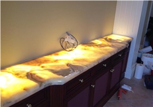 Natural Translucent Thin Onyx Stone Panel Backlit