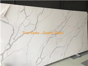Quartz Black and White Color Slab Tiles Wall Floor