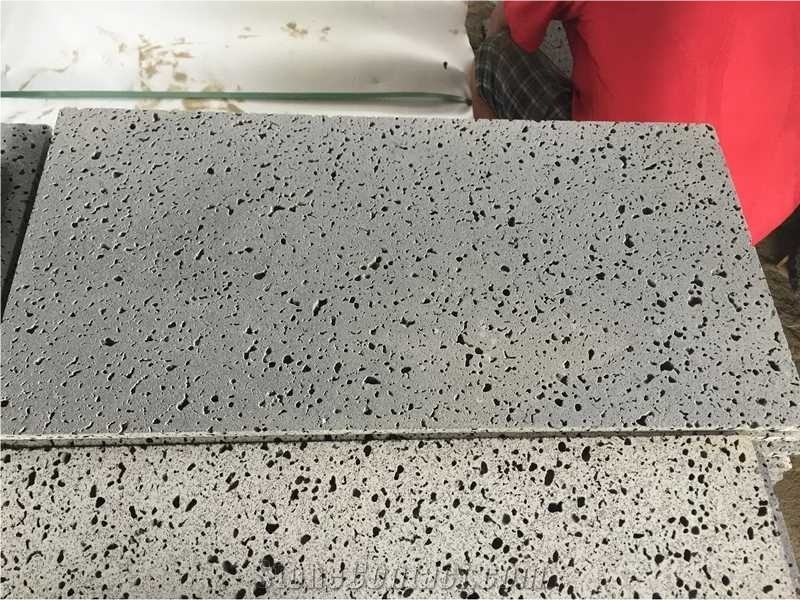 Basalt Stone Light Dark Grey Slabs Tiles
