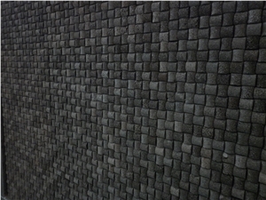 Bali Black Lavastone Wall Cladding Ledge Panels