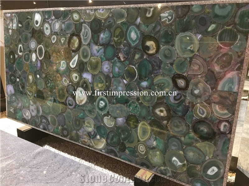 Purple Agate Slabs,Gemstone Tiles for Wall