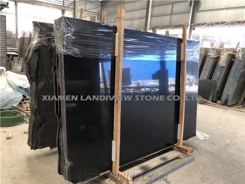 Brushed Black Absolute Black Stone Tile