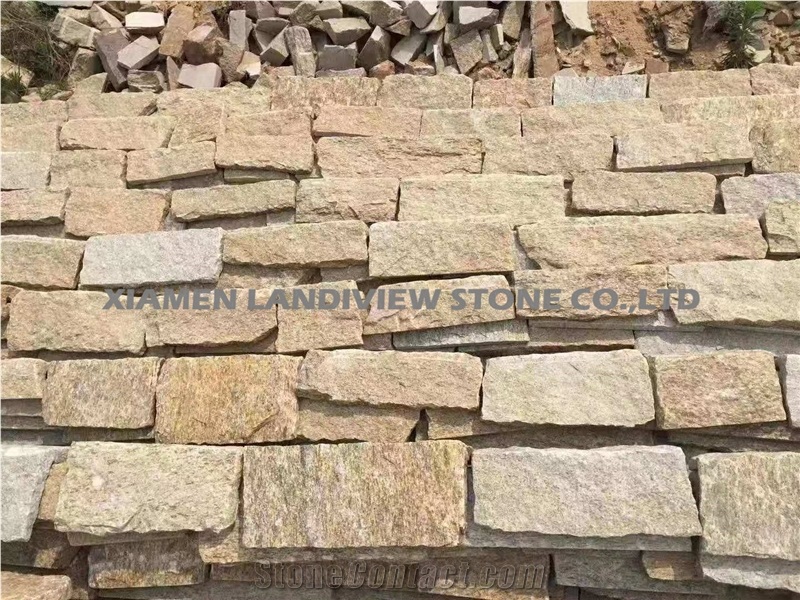 Yellow Stone Wall Cladding Corner