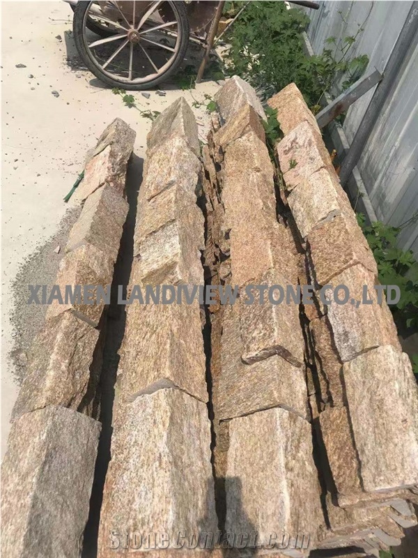 Yellow Stone Wall Cladding Corner