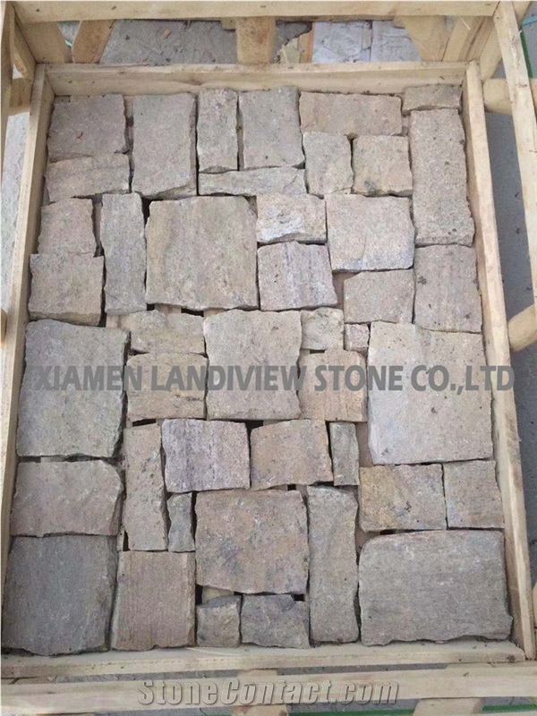 Yellow Stone Wall Cladding Corner