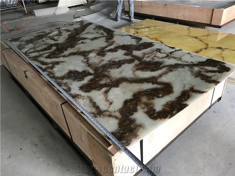 Artificial Alabaster Floor Stone Tiles