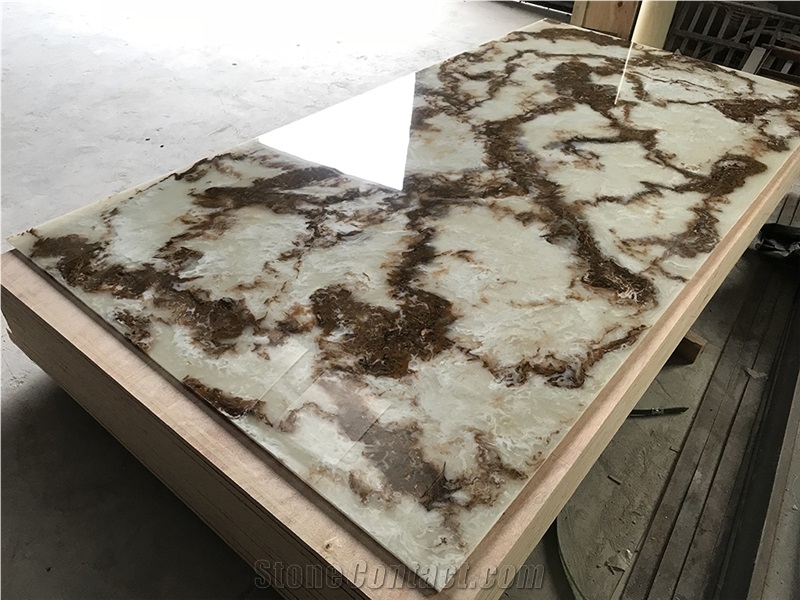 Artificial Alabaster Floor Stone Tiles
