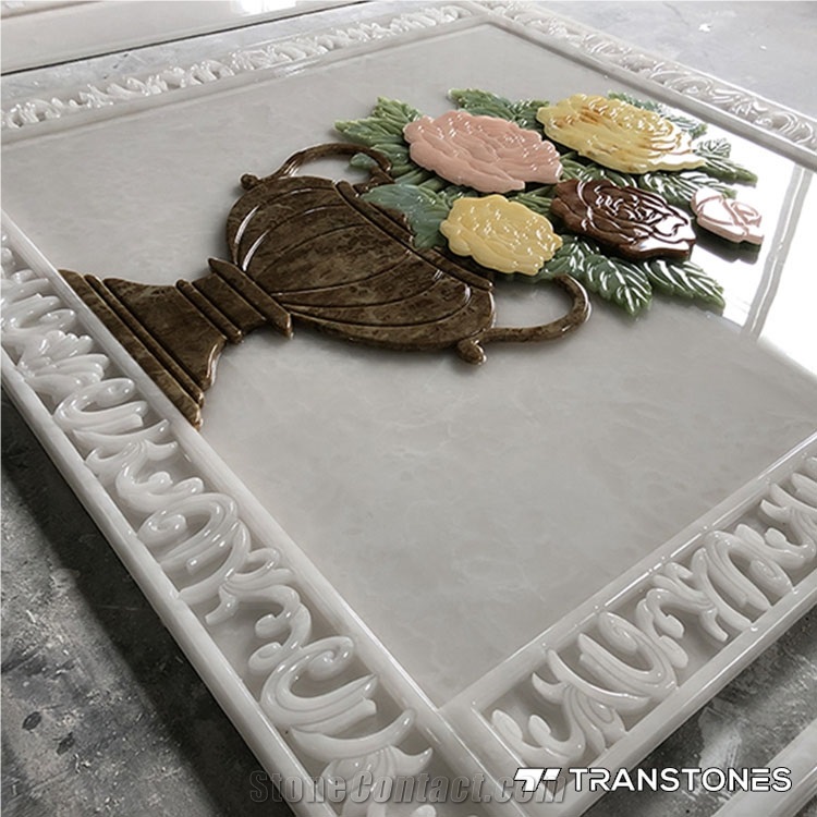 Chinese Style Cnc Cut Faux Alabaster for Wall Ceilings