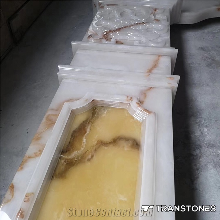 Chinese Style Cnc Cut Faux Alabaster for Wall Ceilings