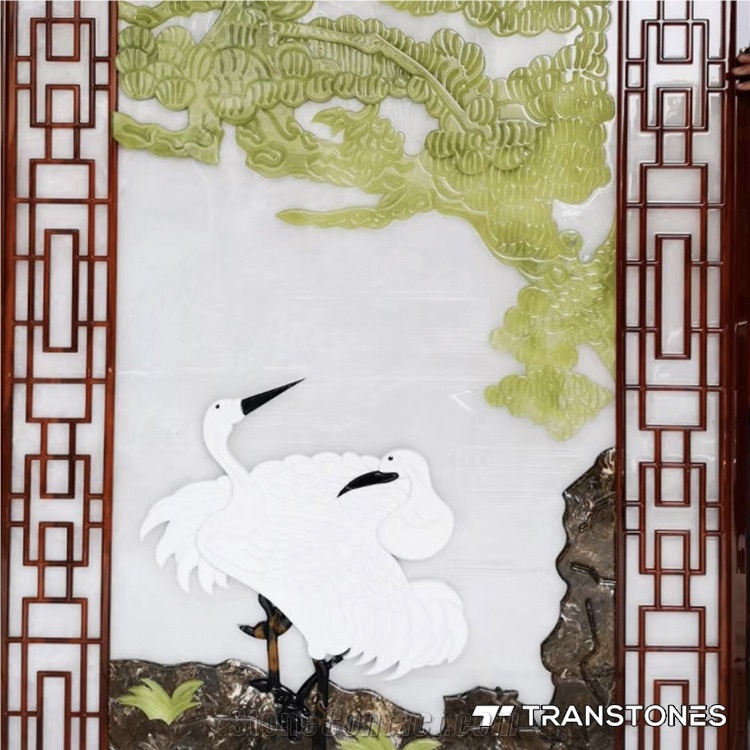 Chinese Style Cnc Cut Faux Alabaster for Wall Ceilings