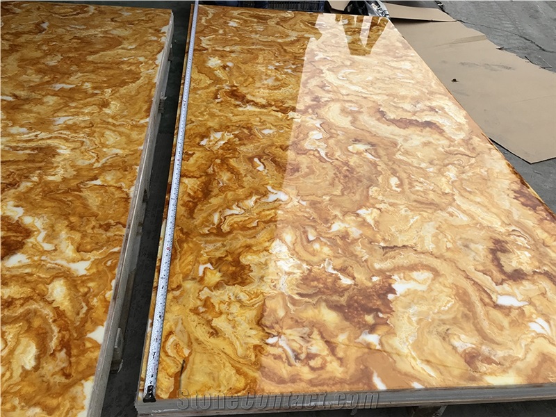 Crystallized Marble Stone Artificial Floor Tiles