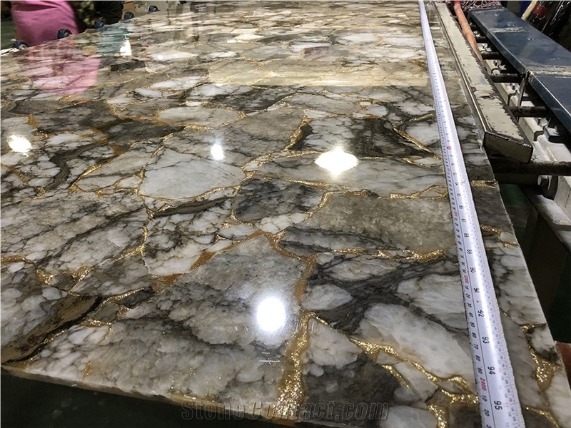 Crystallized Onyx Stone Artificial Wall Tiles