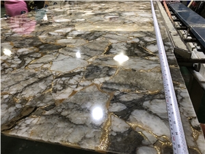 Crystallized Onyx Stone Artificial Wall Tiles