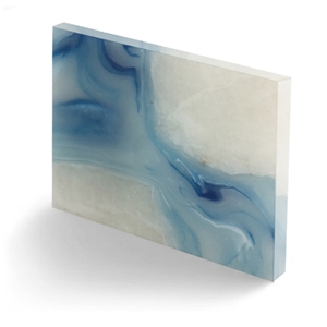 Faux Backlit Bule Color Alabaster Sheet for Wall