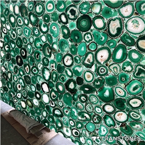 Green Real Onyx Panel for Interior Counter & Walls