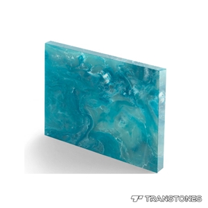 High Gloss Sky Blue Alabaster Acrylic Sheet