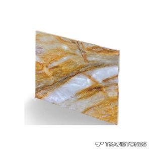 Polished Gold Artificial Stone for Countertops
