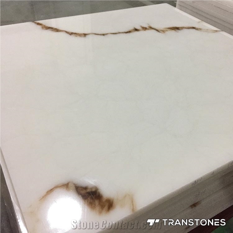 Polished Surface Faux Stone Backlit Wall Panels